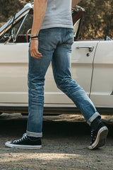 The Pen Slim Straight Stretch Selvedge Denim Jeans