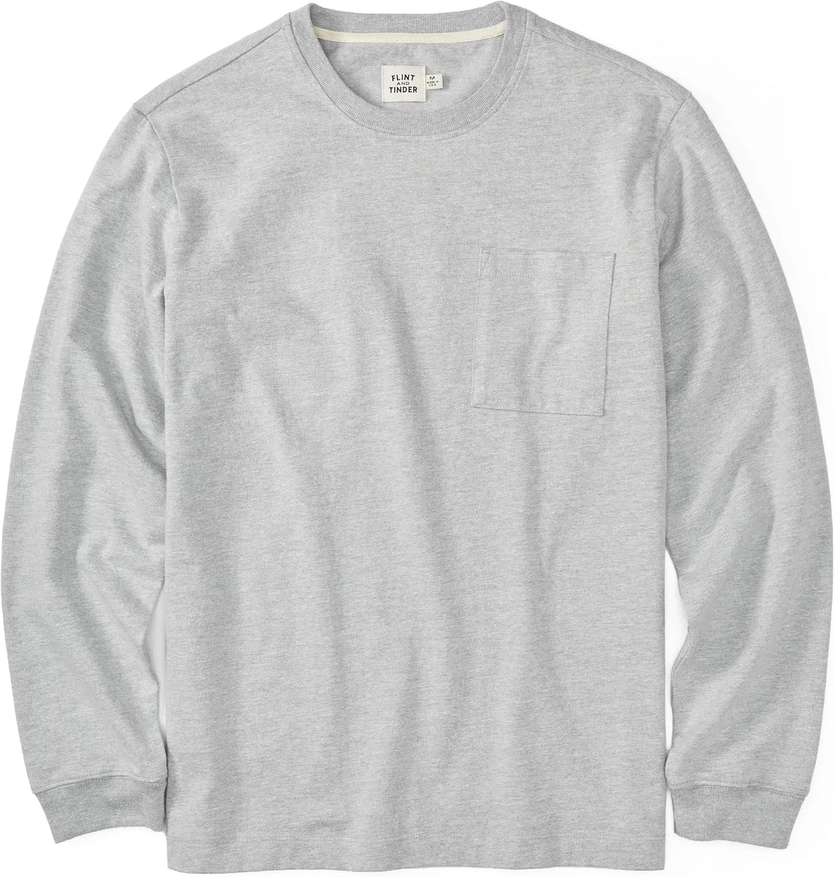 Huckberry Flint and Tinder American Heavyweight Pocket Longsleeve T-Shirt, Mens Shirt