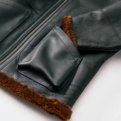 B-6 Sheepskin Leather Bomber Jacket