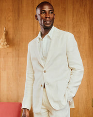 The Stevens Linen Herringbone Blazer