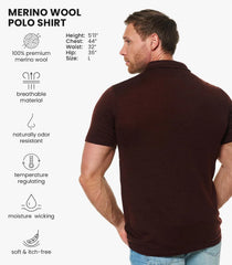 100% Merino Wool Polo Shirt Men - Short & Long Sleeve Shirt Base Later