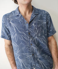 Jacquard Linen Resort Short Sleeve Shirt