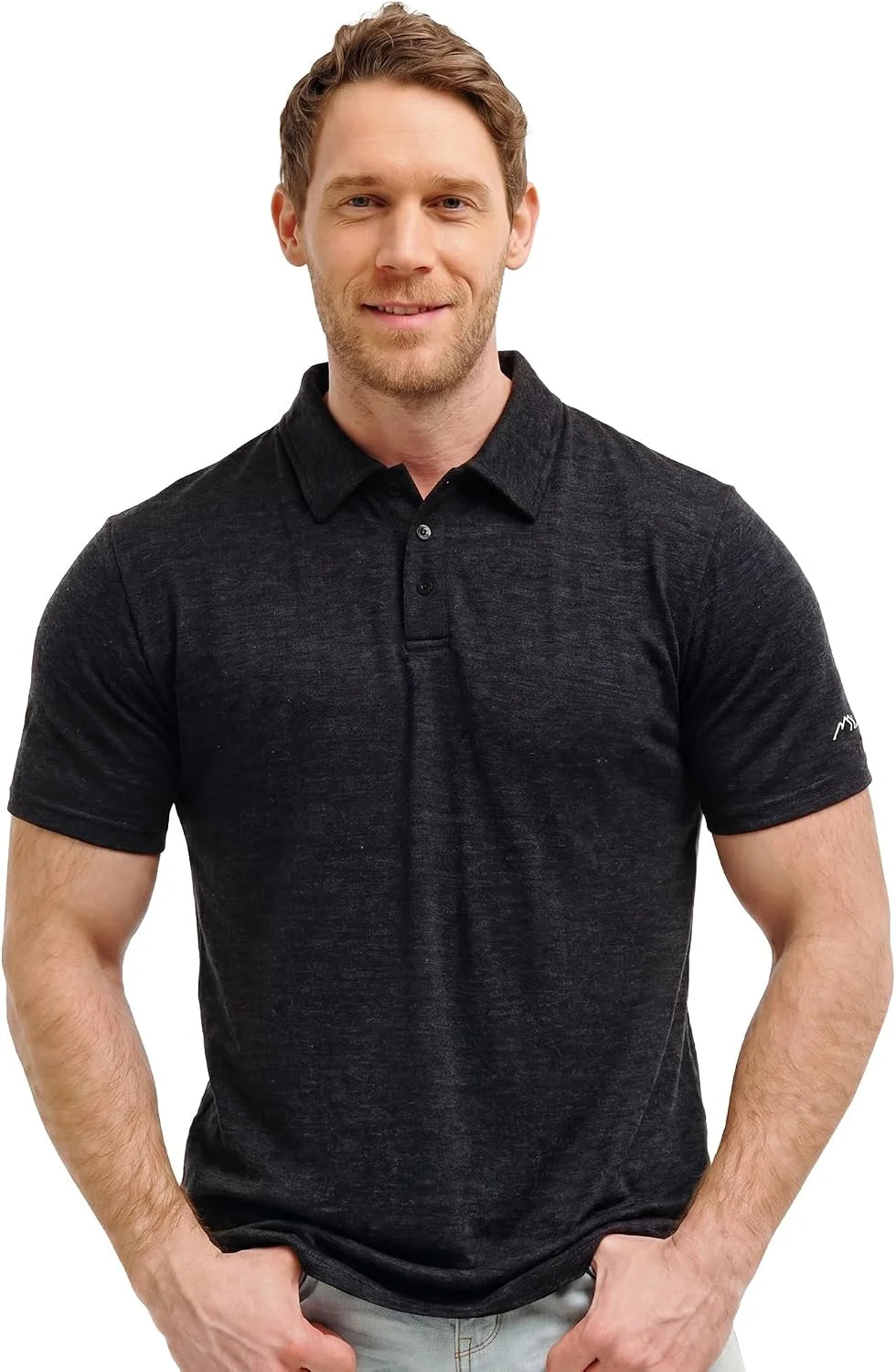 100% Merino Wool Polo Shirt Men - Short & Long Sleeve Shirt Base Later
