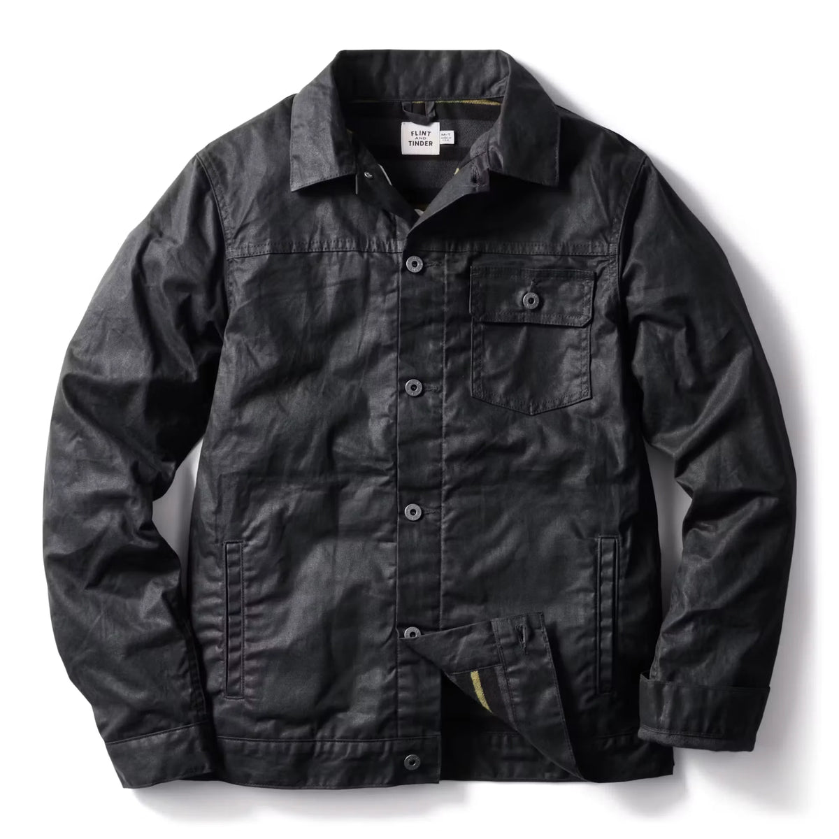 Flannel-Lined Waxed Trucker Jacket - Tall