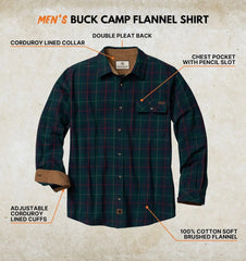 Legendary Whitetails Mens Flannel Long Sleeve Button Down 100% Cotton Shirt