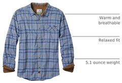 Legendary Whitetails Mens Flannel Long Sleeve Button Down 100% Cotton Shirt