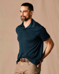 Huckberry Proof Men's 72-Hour Merino Wool Polo Shirt, Short Sleeve, Moisture Wicking & Odor Resistant