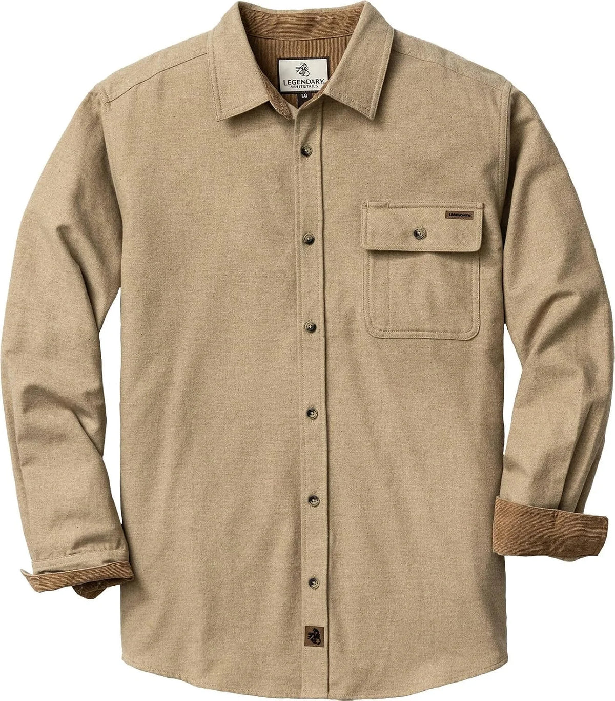 Legendary Whitetails Mens Flannel Long Sleeve Button Down 100% Cotton Shirt