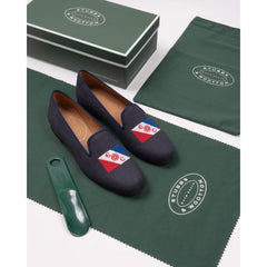 Club Shoes in Navy Linen