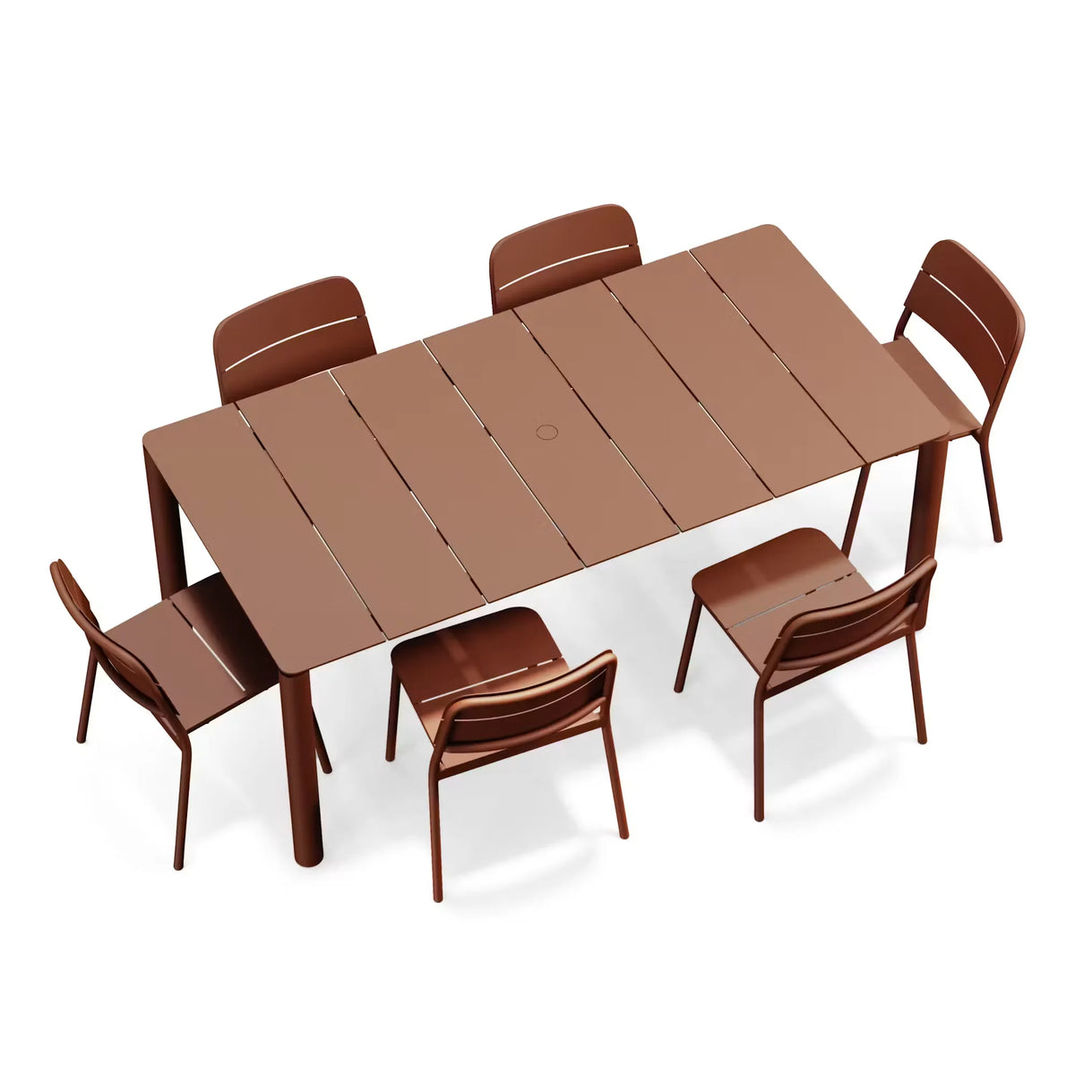 Bandwidth Dining Set (Table + 6 Chairs)