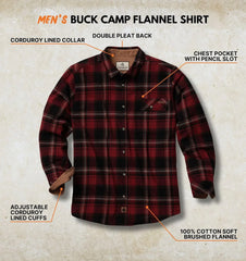 Legendary Whitetails Mens Flannel Long Sleeve Button Down 100% Cotton Shirt