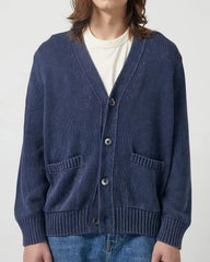 Washed Cotton Cardigan Sweater