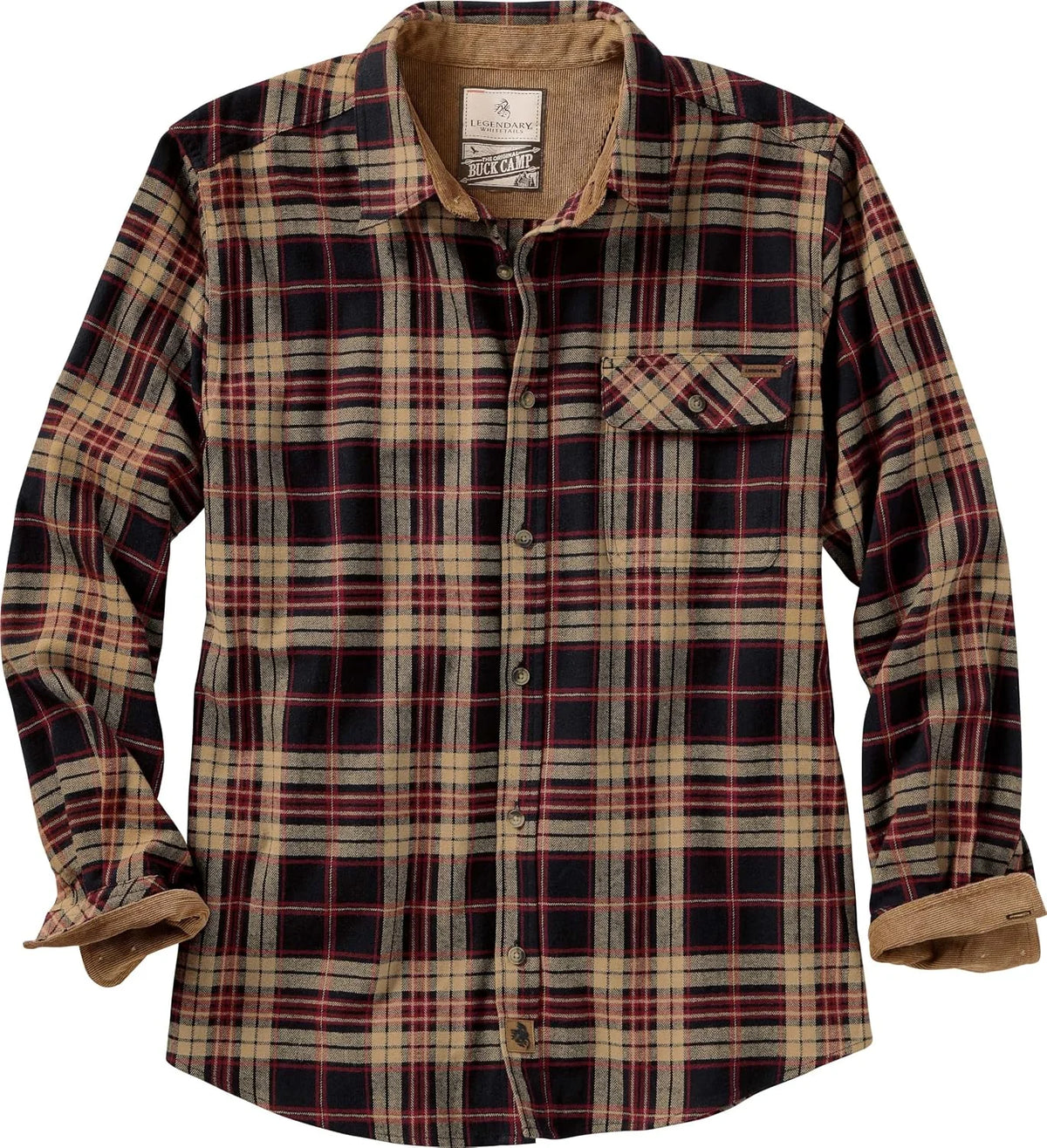 Legendary Whitetails Mens Flannel Long Sleeve Button Down 100% Cotton Shirt