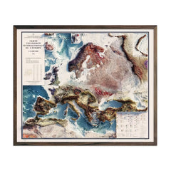 Carte Tectonique Internationale De L'Europe 1962 Shaded Relief Map