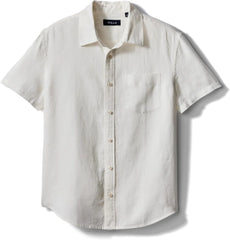 Huckberry Wills Short Sleeve Isles Linen Shirt, Mens Button Down Shirts