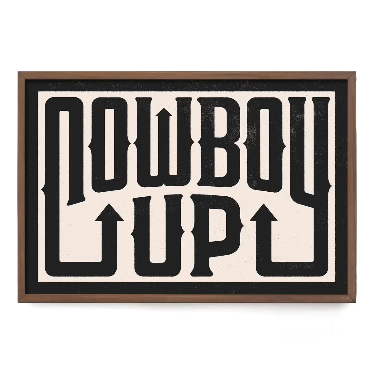 Cowboy Up Typography Poster