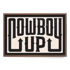 Cowboy Up Typography Poster