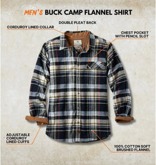 Legendary Whitetails Mens Flannel Long Sleeve Button Down 100% Cotton Shirt