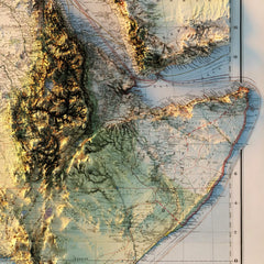 Africa 1885 Shaded Relief Map
