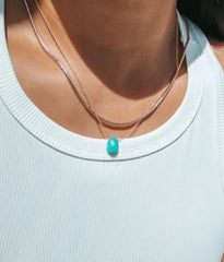 Women's Larimar Little Gemstone Necklace