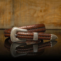 Tapered Lace Western Belt