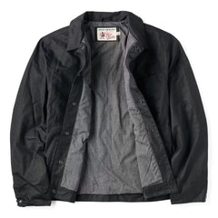 Embroidered Western Waxed Snap Jacket
