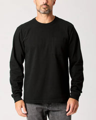 Huckberry Flint and Tinder American Heavyweight Pocket Longsleeve T-Shirt, Mens Shirt