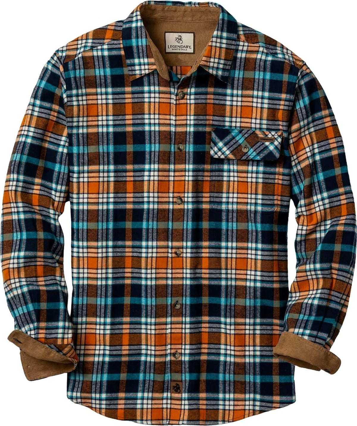 Legendary Whitetails Mens Flannel Long Sleeve Button Down 100% Cotton Shirt
