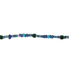 Indigo Dyed Shell Beads Bracelet
