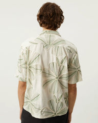Linen Applique Short Sleeve Shirt