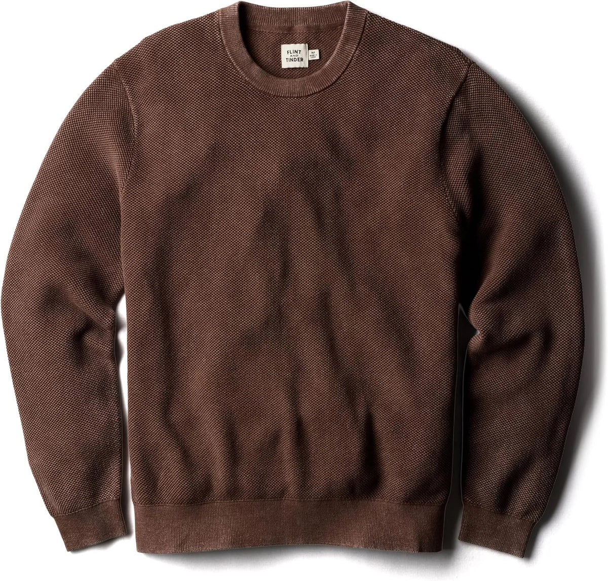 Huckberry Flint and Tinder Lightweight Garment Dyed Crewneck Sweater, Mens Pullover Sweatshirt