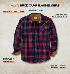 Legendary Whitetails Mens Flannel Long Sleeve Button Down 100% Cotton Shirt