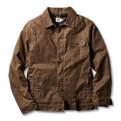 Flannel-Lined Waxed Trucker Jacket - Tall