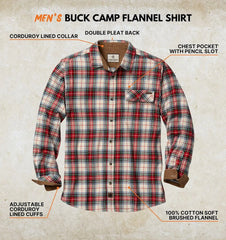 Legendary Whitetails Mens Flannel Long Sleeve Button Down 100% Cotton Shirt