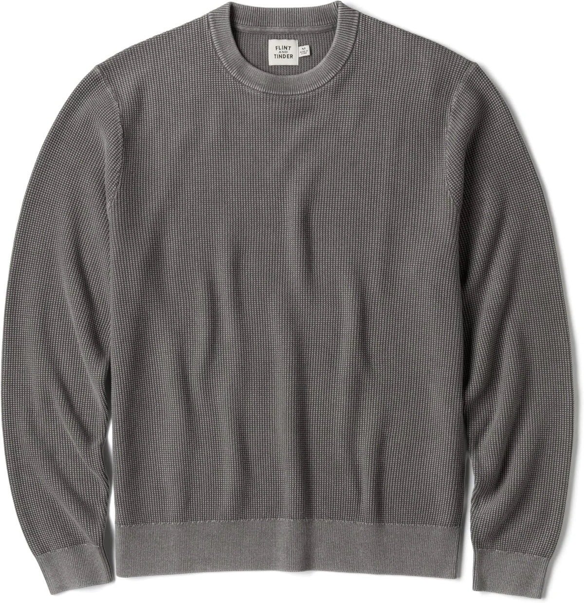 Huckberry Flint and Tinder Lightweight Garment Dyed Crewneck Sweater, Mens Pullover Sweatshirt