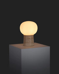 Neptune Travertine Stone LEDTable Lamp