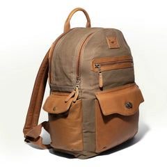Oscar Canvas Leather Backpack