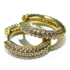 Women's Diamond Encrusted Hoop Earrings