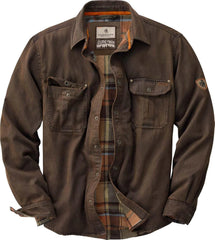 Legendary Whitetails Mens Flannel Lined Waxed Cotton Shirt Jacket