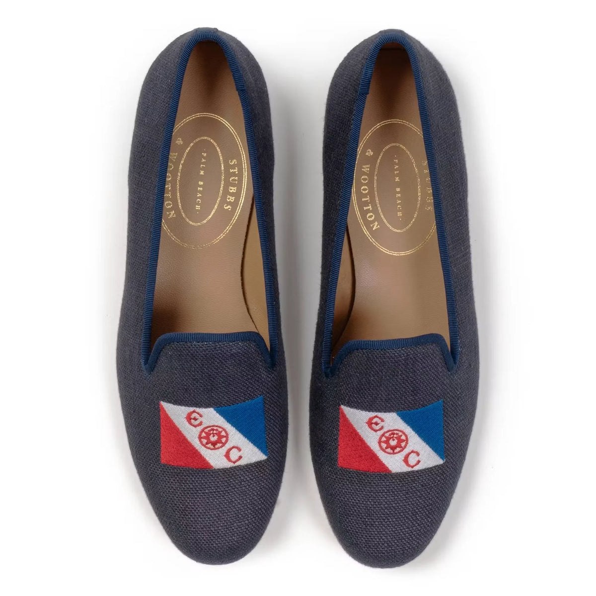 Club Shoes in Navy Linen