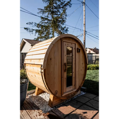 The Eddy Barrel Sauna with Roof Kit
