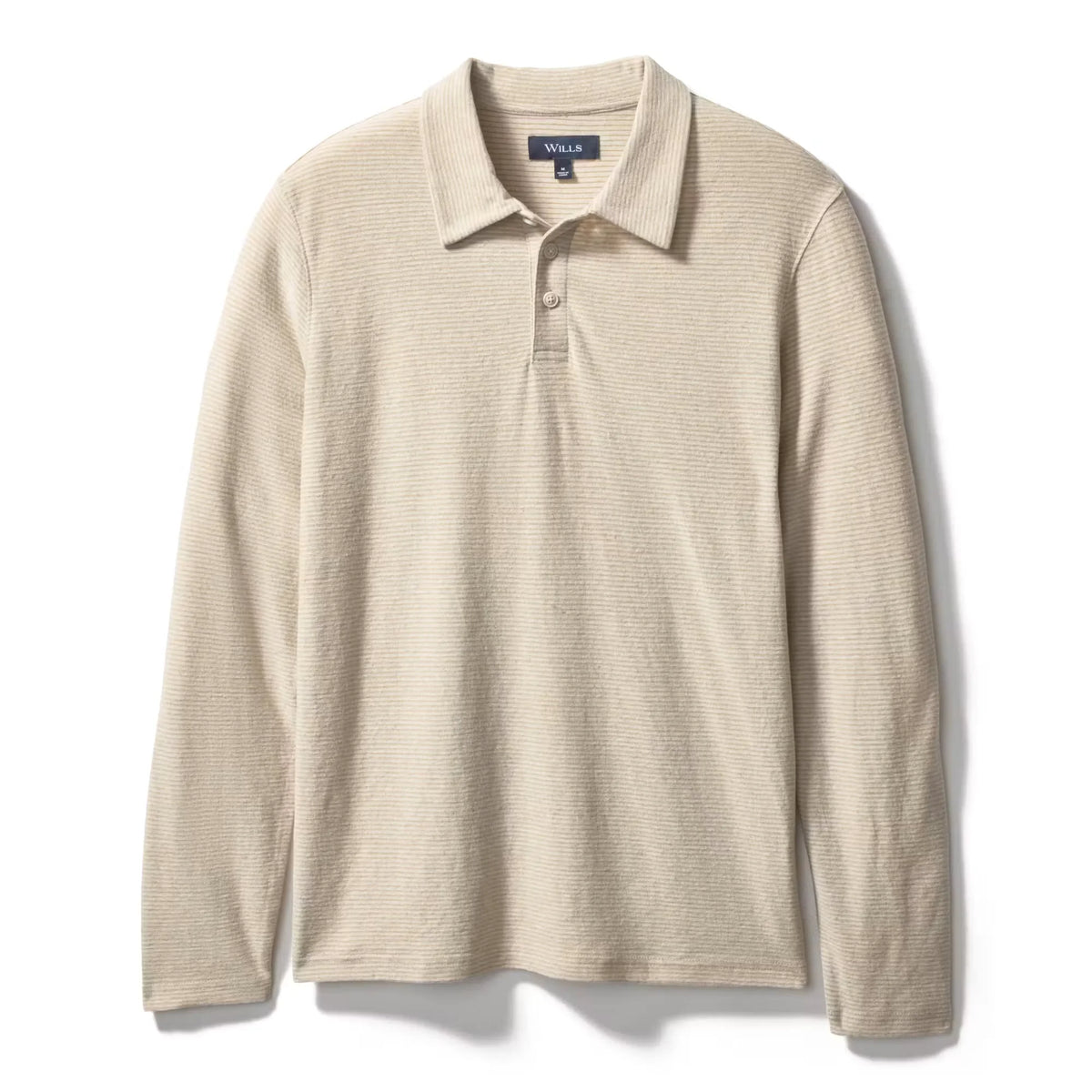 Cotton Linen Long Sleeve Polo