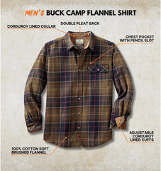 Legendary Whitetails Mens Flannel Long Sleeve Button Down 100% Cotton Shirt