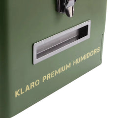 Military Glass Top Cigar Humidor