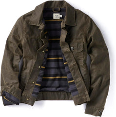 Huckberry Flint & Tinder Women's Flannel-Lined Waxed Trucker Jacket, Canvas Jackets for Women