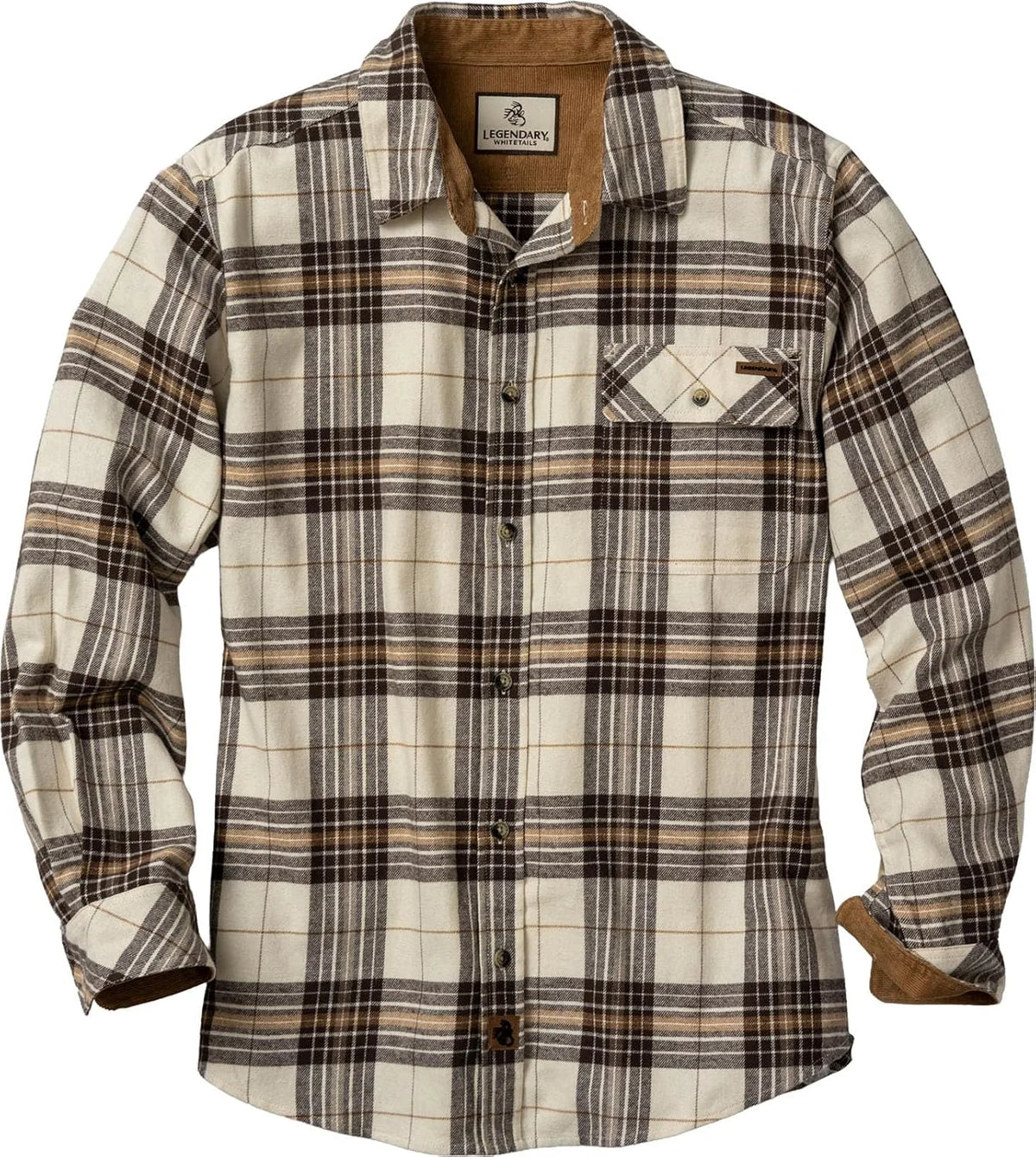 Legendary Whitetails Mens Flannel Long Sleeve Button Down 100% Cotton Shirt