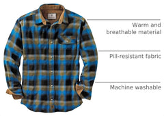 Legendary Whitetails Mens Flannel Long Sleeve Button Down 100% Cotton Shirt