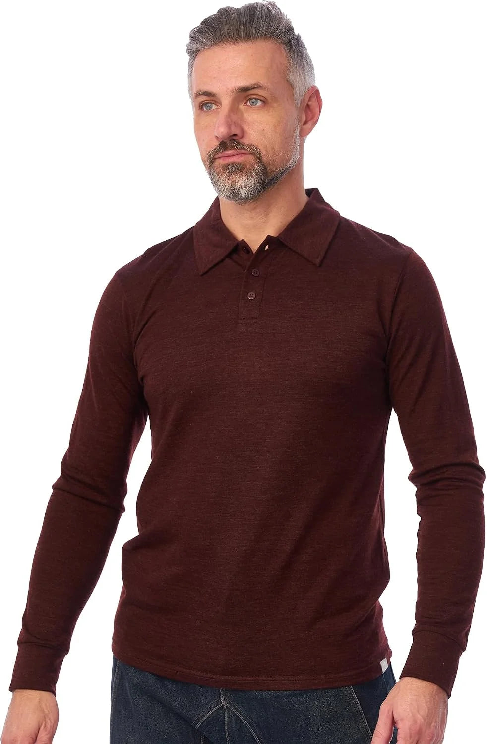 100% Merino Wool Polo Shirt Men - Short & Long Sleeve Shirt Base Later