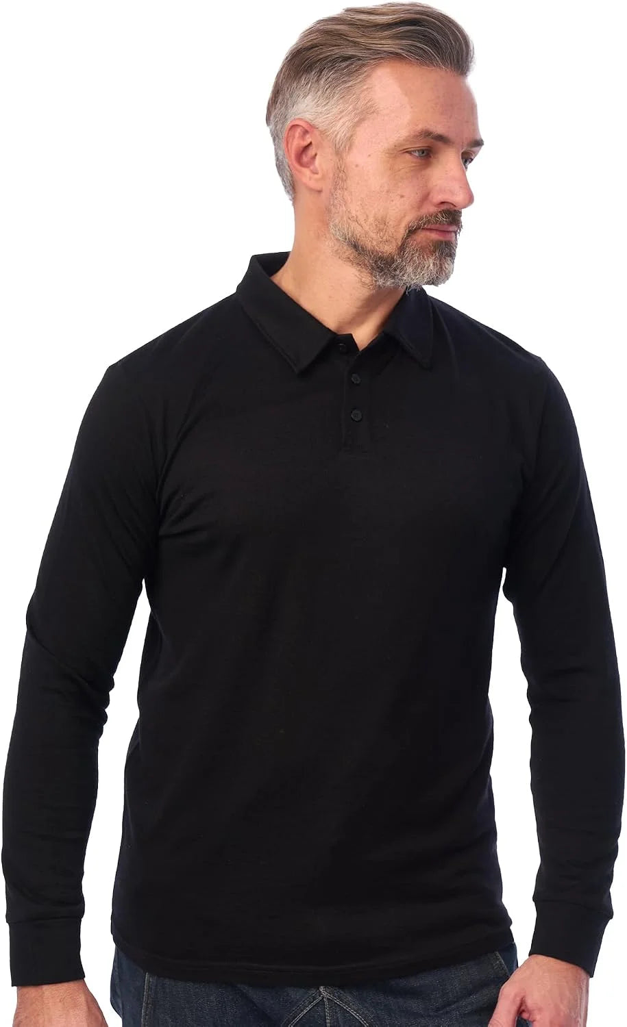 100% Merino Wool Polo Shirt Men - Short & Long Sleeve Shirt Base Later