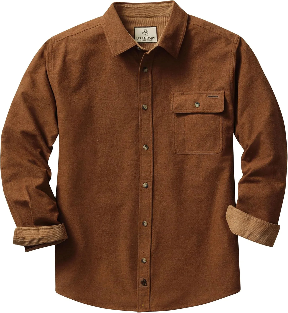 Legendary Whitetails Mens Flannel Long Sleeve Button Down 100% Cotton Shirt